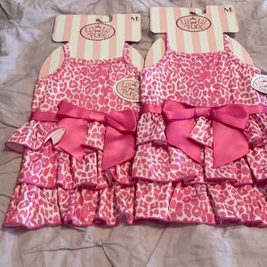 Matching lulu pink bathing suits for pups